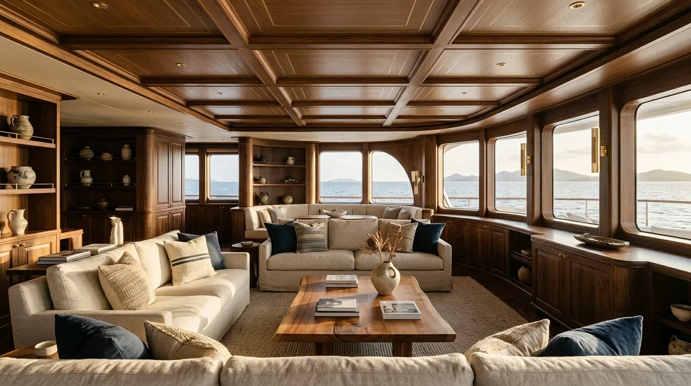 Koru Yacht Interior Tour: Materials, Styling & Living Spaces
