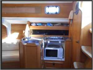 1991 Feeling 286 Special Sail Boat - kitchen