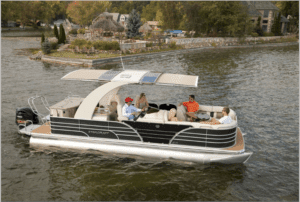 luxury Pontoon Boats - black