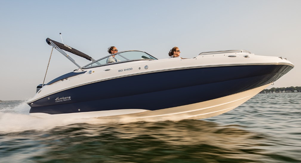 Hurricane SunDeck 2400 OB: The Ultimate Deck Boat for Family Fun 4 Hurricane SunDeck 2400 OB For Sale