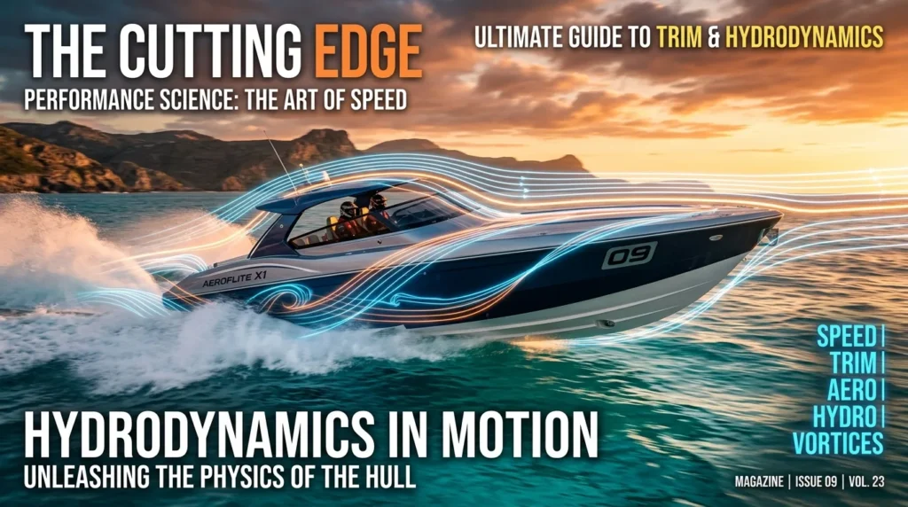 For this article, select a creative concept directly related to the topic, and create visuals with cinematic quality and the aesthetic of an editorial magazine cover, ensuring each composition is unique and distinct. The visuals must be in landscape format, with a 16:9 aspect ratio, and feature a wide, horizontal composition—vertical or square formats are strictly prohibited. Wide landscape format only, no portrait, no square.“The Science Behind the Ride: How Trim Affects Performance”