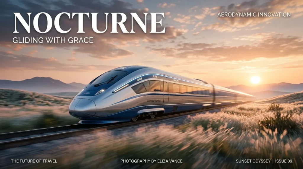 For this article, select a creative concept directly related to the topic, and create visuals with cinematic quality and the aesthetic of an editorial magazine cover, ensuring each composition is unique and distinct. The visuals must be in landscape format, with a 16:9 aspect ratio, and feature a wide, horizontal composition—vertical or square formats are strictly prohibited. Wide landscape format only, no portrait, no square.“Gliding with Grace: Speed and Efficiency”